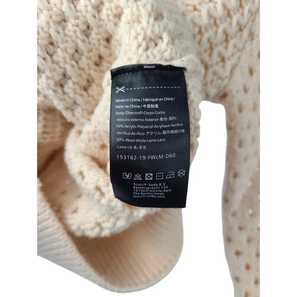 Scotch & Soda Anorak Cable Knit Sweater Size XS - Picture 9 of 9